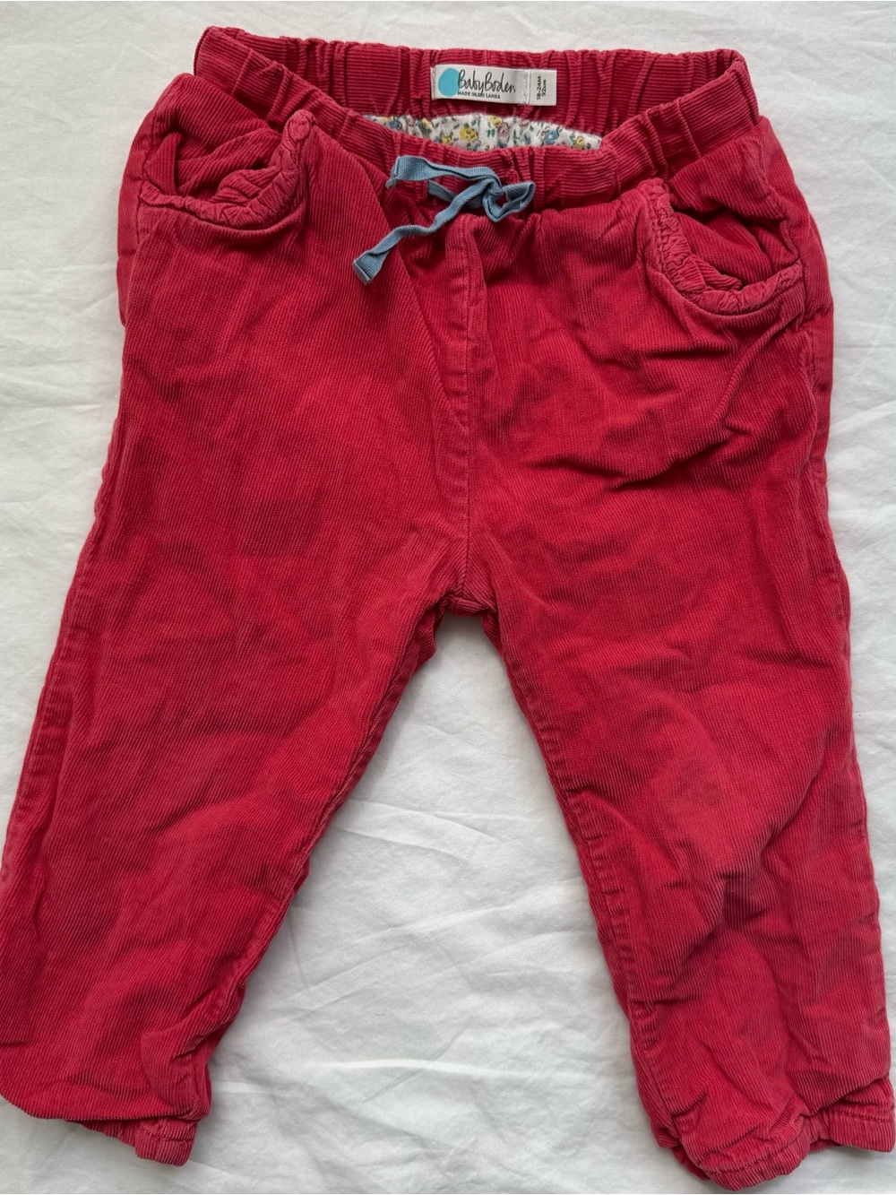 Baby Boden Corduroy Retro Colorful Fall Toddler Pants with Drawstring
